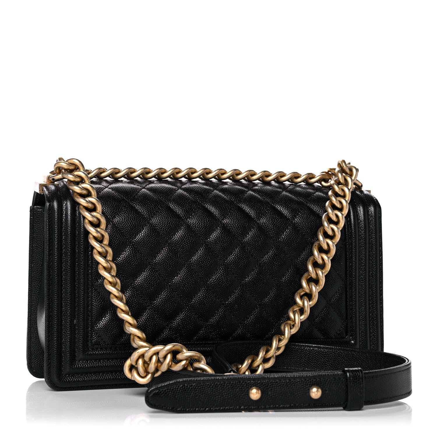 Chanel Caviar Quilted Medium Boy Flap Black 3 of 15