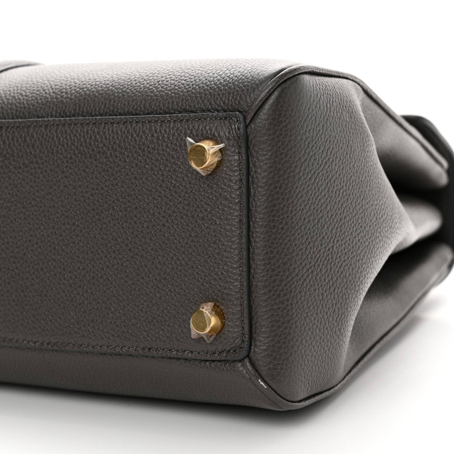 Celine Grained Calfskin Classique 16 Top Handle Bag Medium Grey 10 of 10