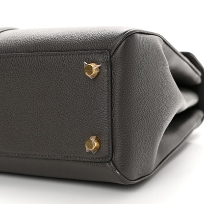Celine Grained Calfskin Classique 16 Top Handle Bag Medium Grey 10 of 10