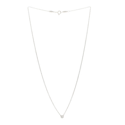 Tiffany Sterling Silver Diamond .05ct Elsa Peretti Diamonds by the Yard Pendant Necklace 3 of 4