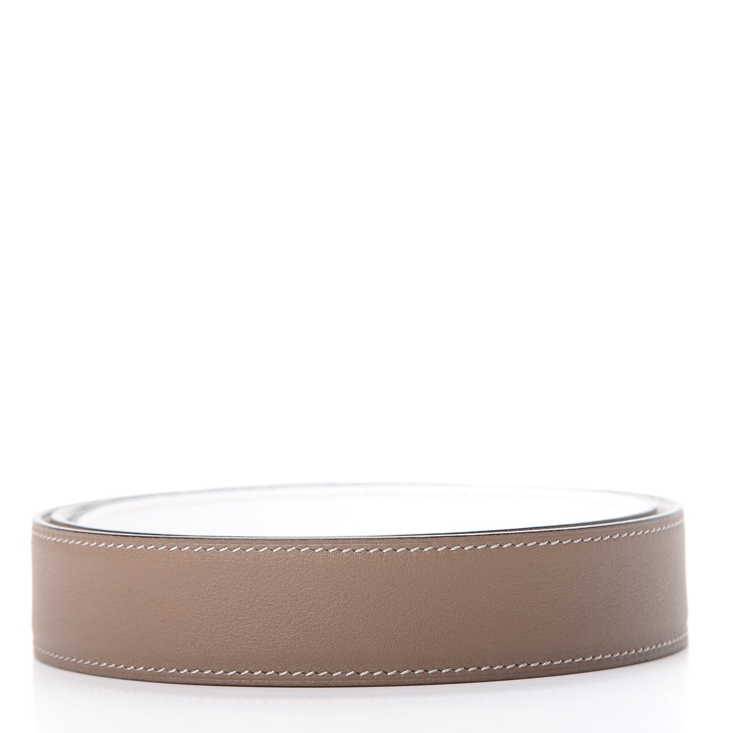 Hermes Swift Epsom 32mm Belt Strap 90 Etoupe White 2 of 5