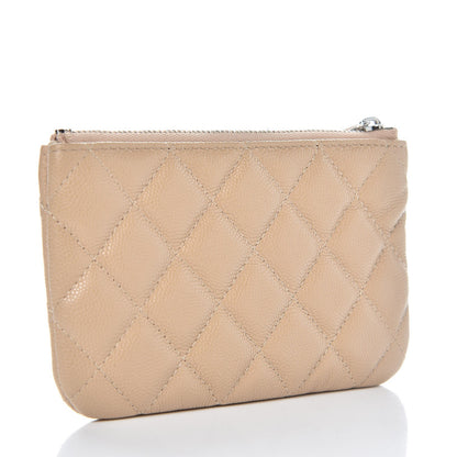 Chanel Caviar Quilted Small Cosmetic Case Beige 3 of 10
