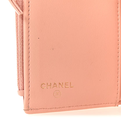 Chanel Goatskin Quilted Chanel 19 Small Flap Wallet Pink 6 of 8