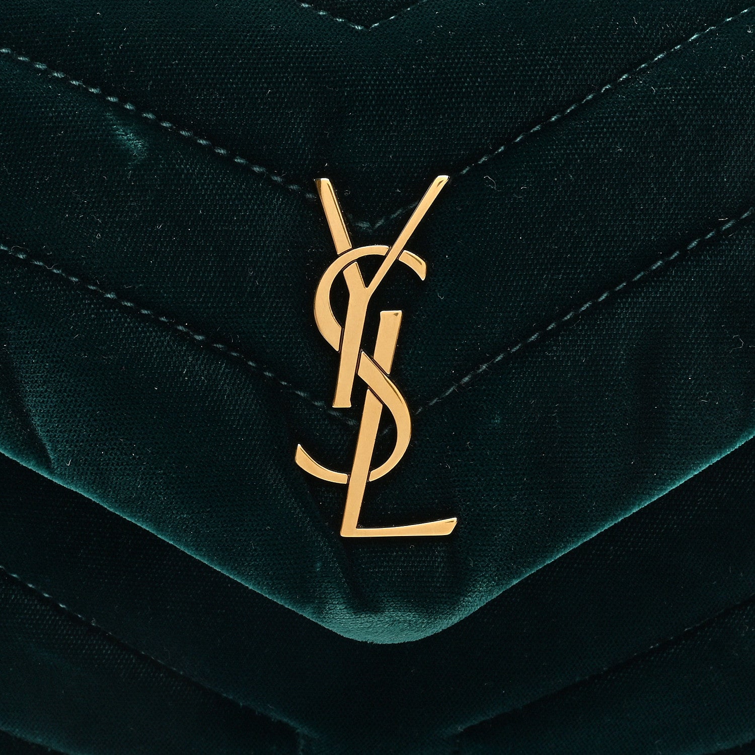 Saint Laurent Velvet Y Quilted Monogram Toy Loulou Crossbody Bag Dark Ottanio 7 of 12