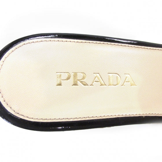 Prada Vernice Cork Platform Heels 37 8 of 8