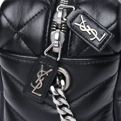 Saint Laurent Calfskin Y Quilted Monogram Small Loulou Bowling Bag Black 11 of 12