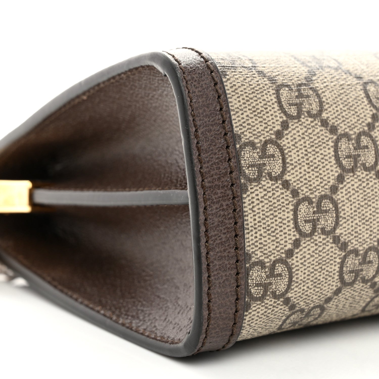 Gucci GG Supreme Monogram Web Small Ophidia Chain Shoulder Bag Brown 8 of 9