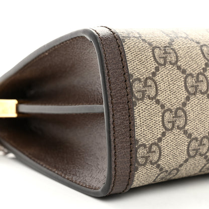 Gucci GG Supreme Monogram Web Small Ophidia Chain Shoulder Bag Brown 8 of 9