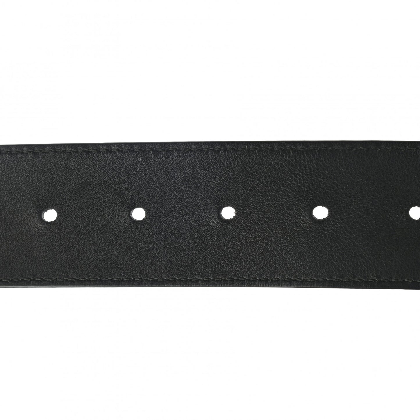 Moon Calfskin Pearl Double G 40mm Belt 85 34 Black Cream