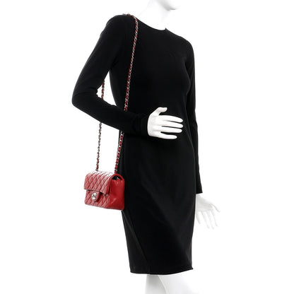 Chanel Caviar Quilted Mini Rectangular Flap Dark Red 2 of 12