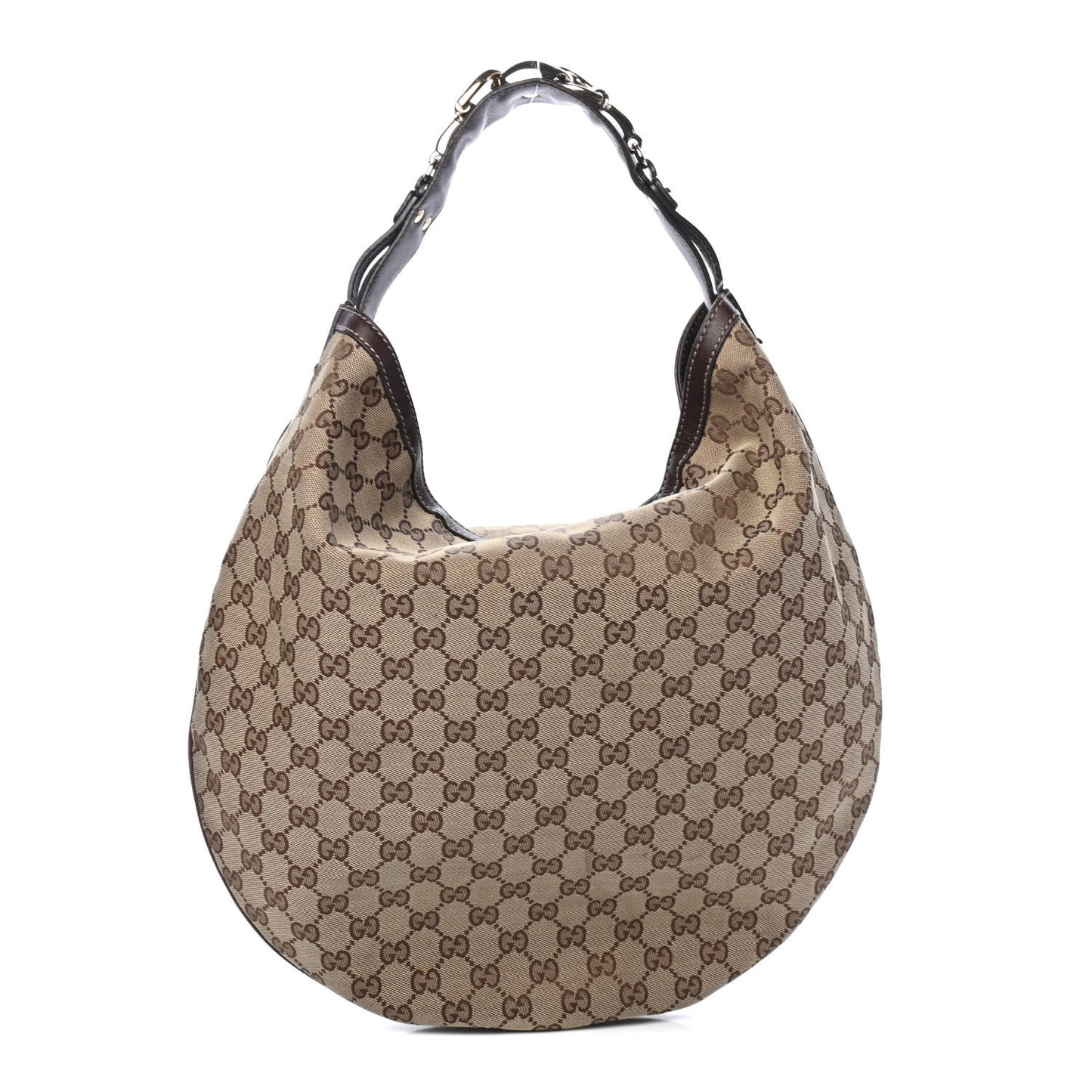 Monogram Large Wave Hobo Dark Brown