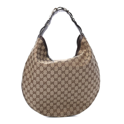 Gucci Monogram Large Wave Hobo Dark Brown 1 of 4