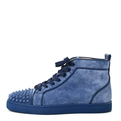Christian Louboutin Mens Suede Louis Spikes Flat Sneakers 41.5 Electric 1 of 8