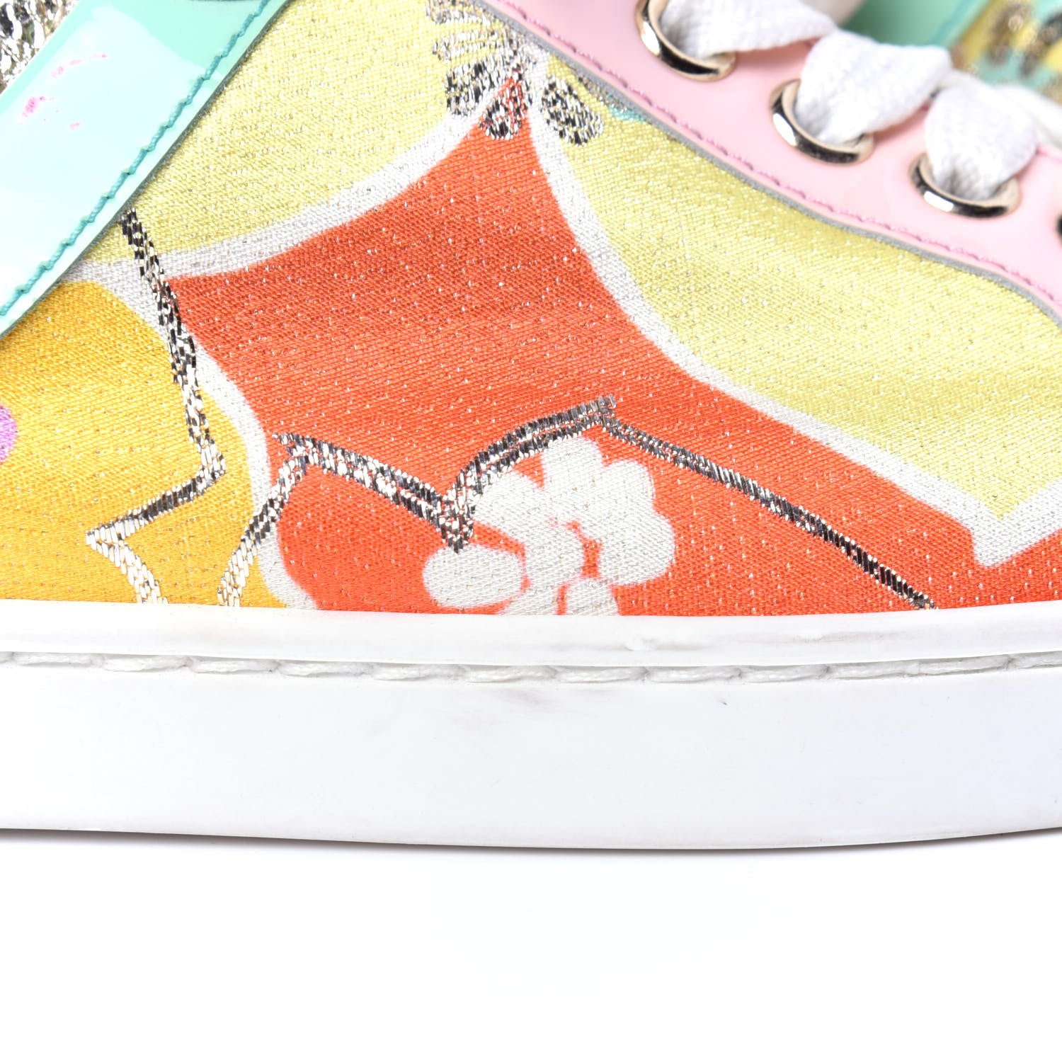 Christian Louboutin Calfskin Patent Seava Sneakers 37 Multi 13 of 14