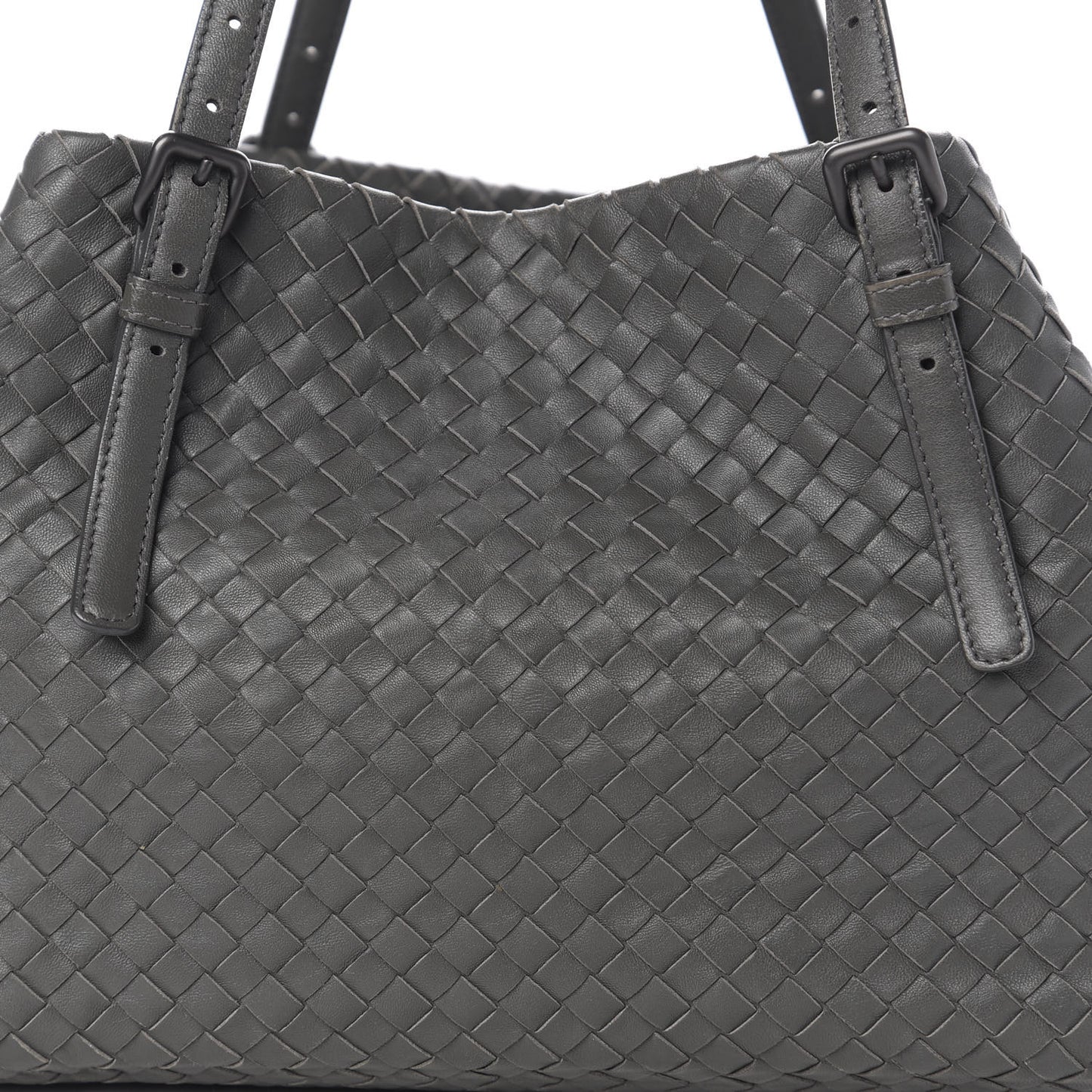 Nappa Intrecciato Medium Seamless Tote Light Grey
