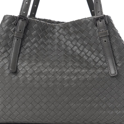 Bottega Veneta Nappa Intrecciato Medium Seamless Tote Light Grey 9 of 9