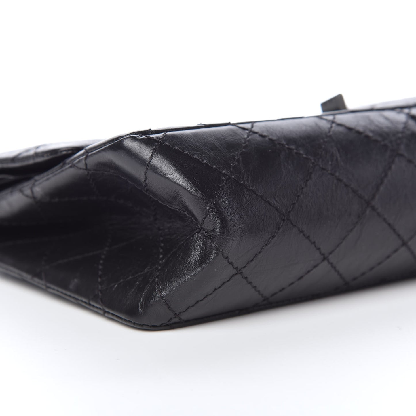 Aged Calfskin Quilted 2.55 Reissue 226 Flap So Black