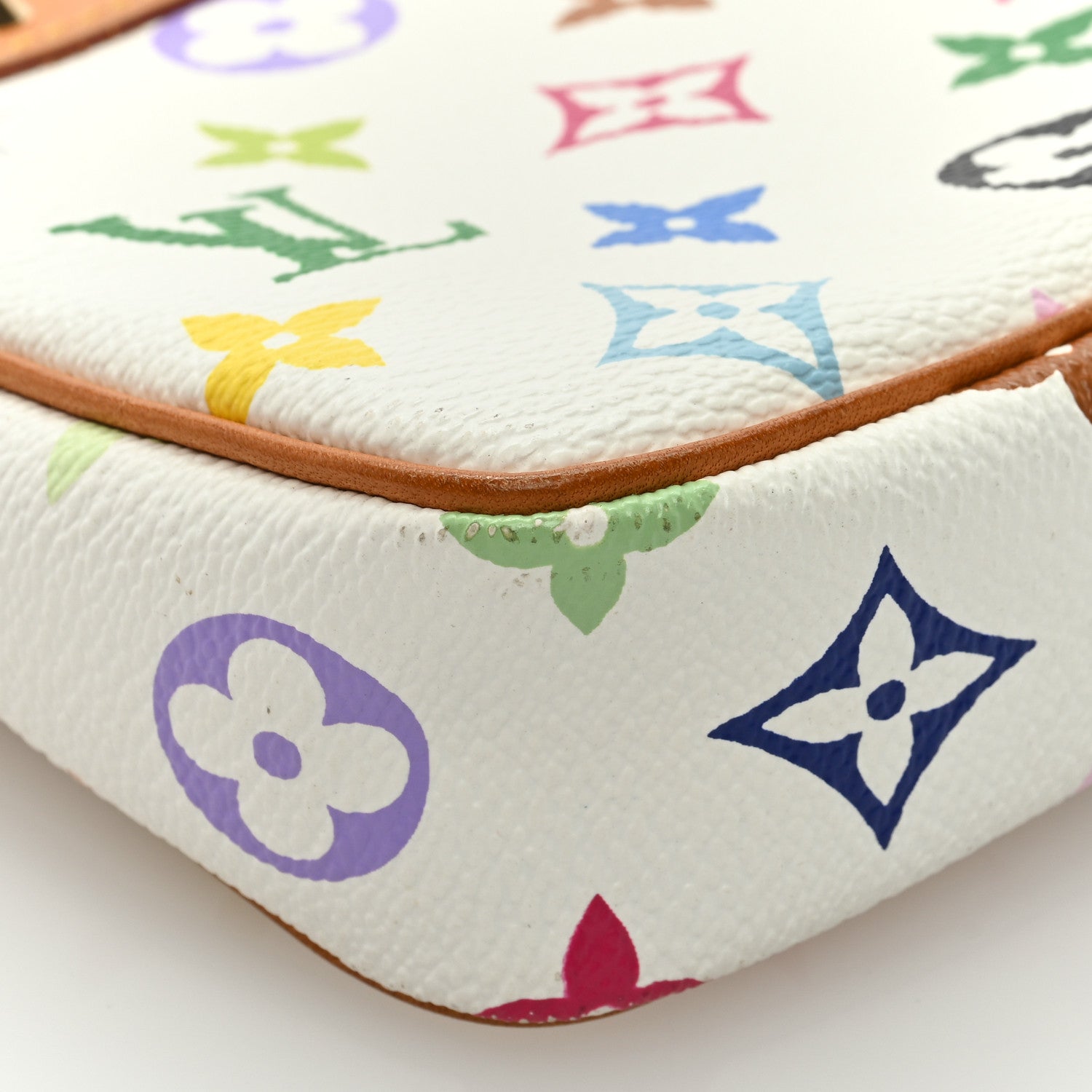 Louis Vuitton Monogram Multicolor Pochette Accessories White 7 of 8