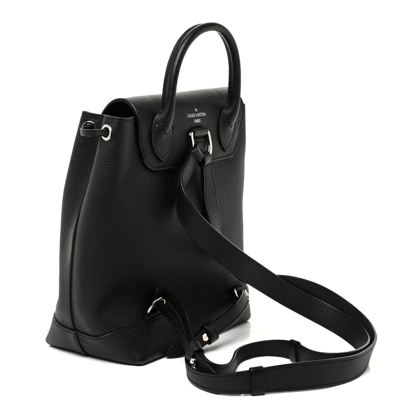 Calfskin Lockme Backpack Black