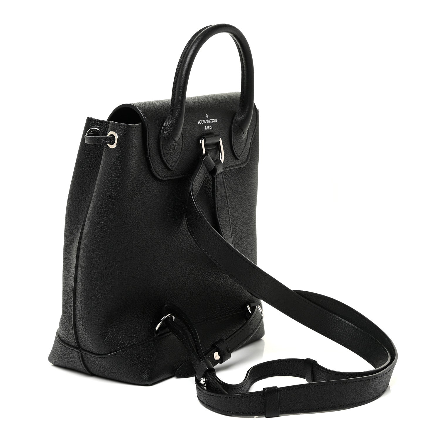 Louis Vuitton Calfskin Lockme Backpack Black 3 of 14