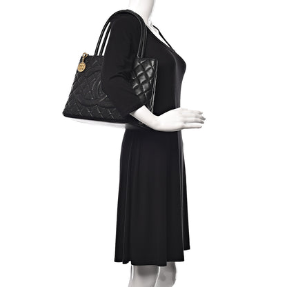 Chanel Caviar Quilted Medallion Tote Black 2 of 18