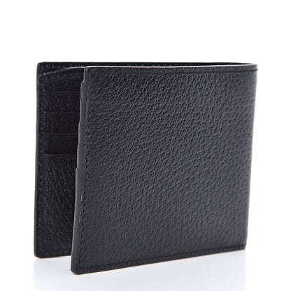 Gucci Calfskin Boar Effect GG Marmont Bi-Fold Wallet Black 3 of 7
