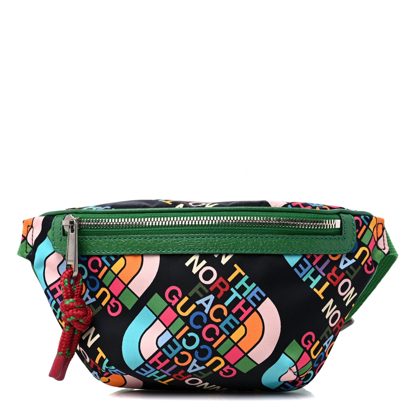 X THE NORTH FACE Econyl Nylon Textured Dollar Calfskin Belt Bag Black Turquoise New Shamarock New Cherry Red