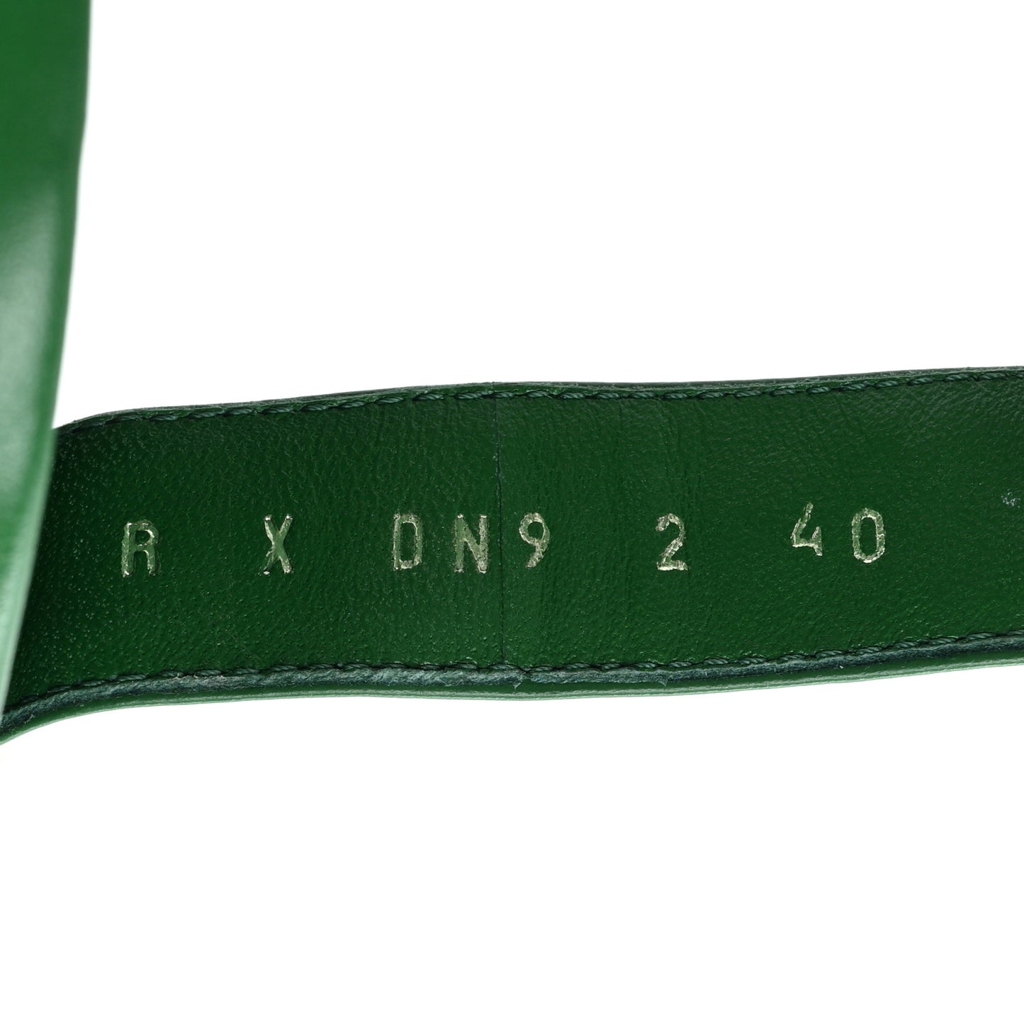 Calfskin Roman Stud Ankle Strap 100mm Pumps 40 Brilliant Green