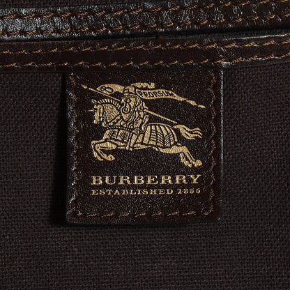 Burberry Haymarket Check Small Chester Bowling Bag Chocolate 6 of 7