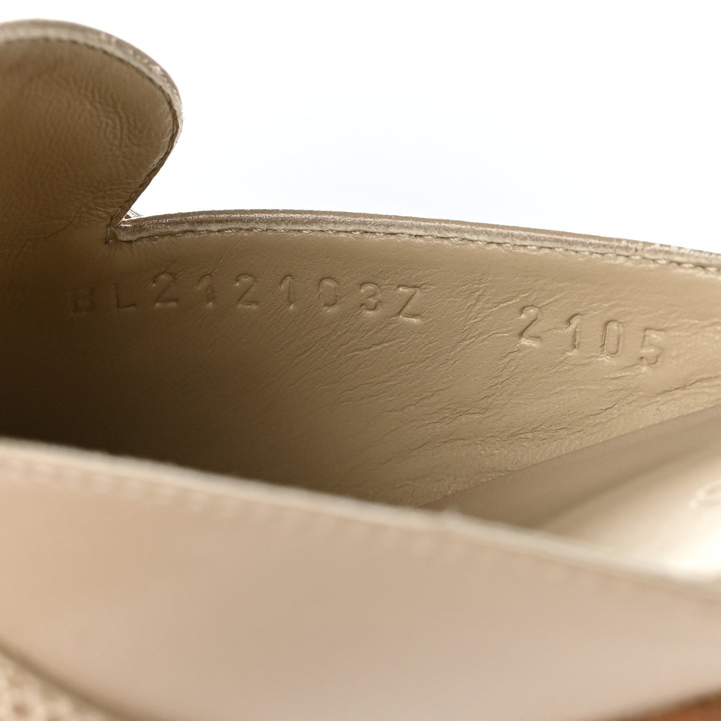 Shiny Lizard Calfskin Oz Mules 36 Beige Sarrazin