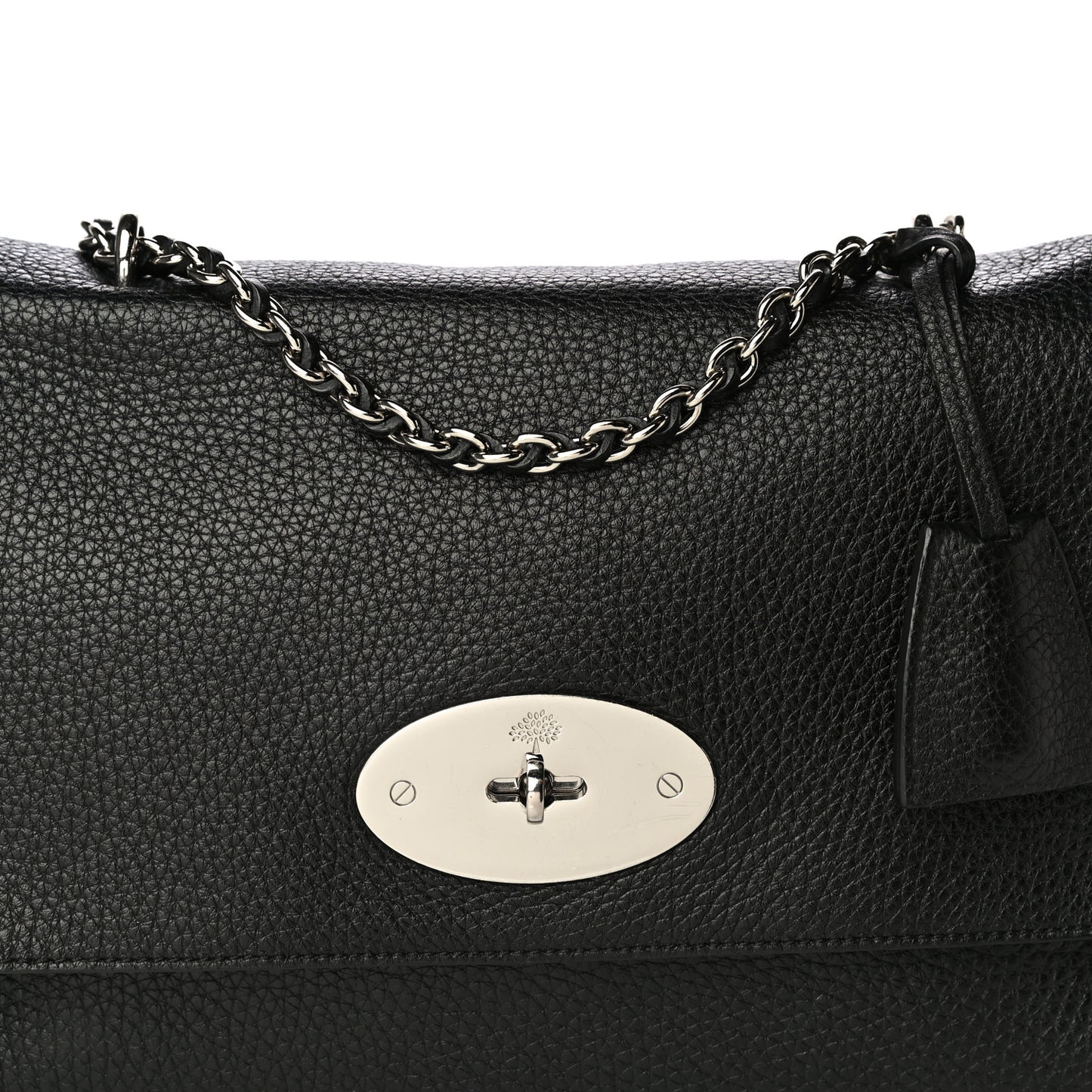 Small Classic Grain Calfskin Medium Lily Black