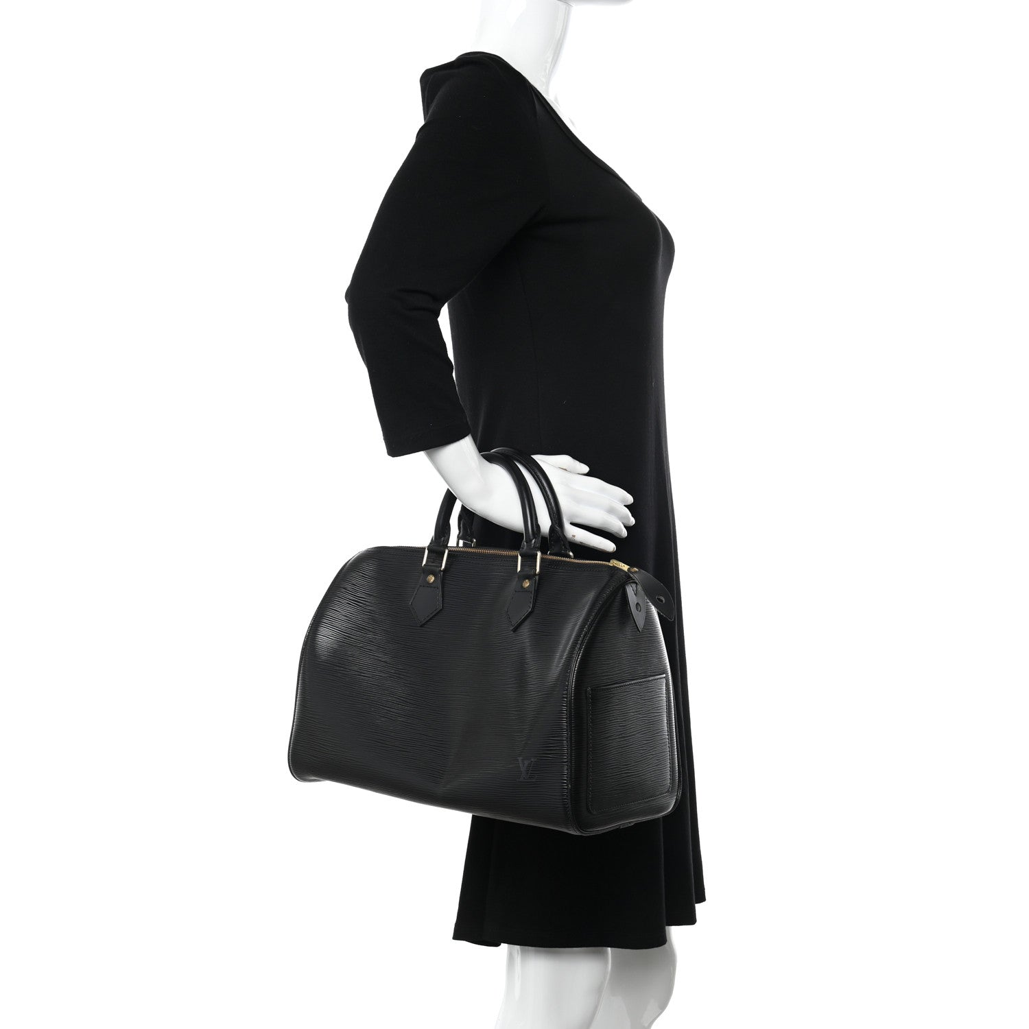 Louis Vuitton Epi Speedy 30 Black 2 of 16