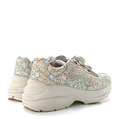 Gucci X LIBERTY OF LONDON Calfskin Infinity Tracy Womens Rhyton Sneakers 39.5 Mint Peach 4 of 9