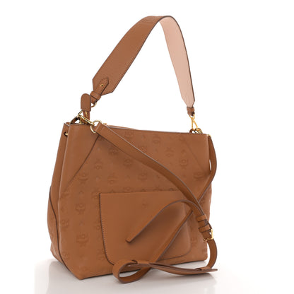 MCM Calfskin Ottomar Monogram Large Klara Hobo Cognac 3 of 9