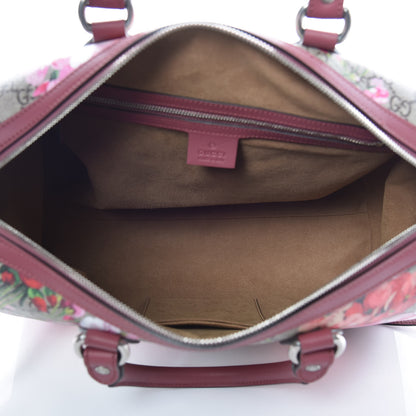 Gucci GG Supreme Monogram Blooms Medium Boston Beige Multicolor Dry Rose 8 of 10