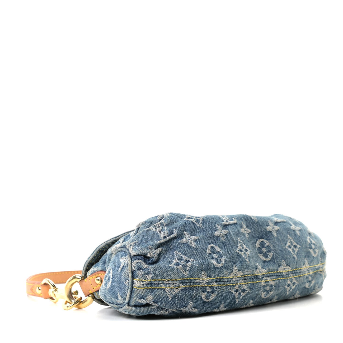 Monogram Denim Mini Pleaty Blue