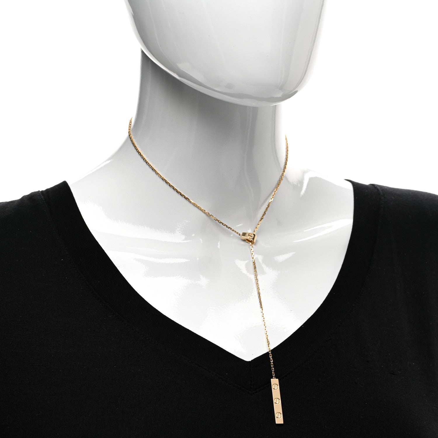 Cartier 18K Yellow Gold LOVE Lariat Necklace 2 of 5