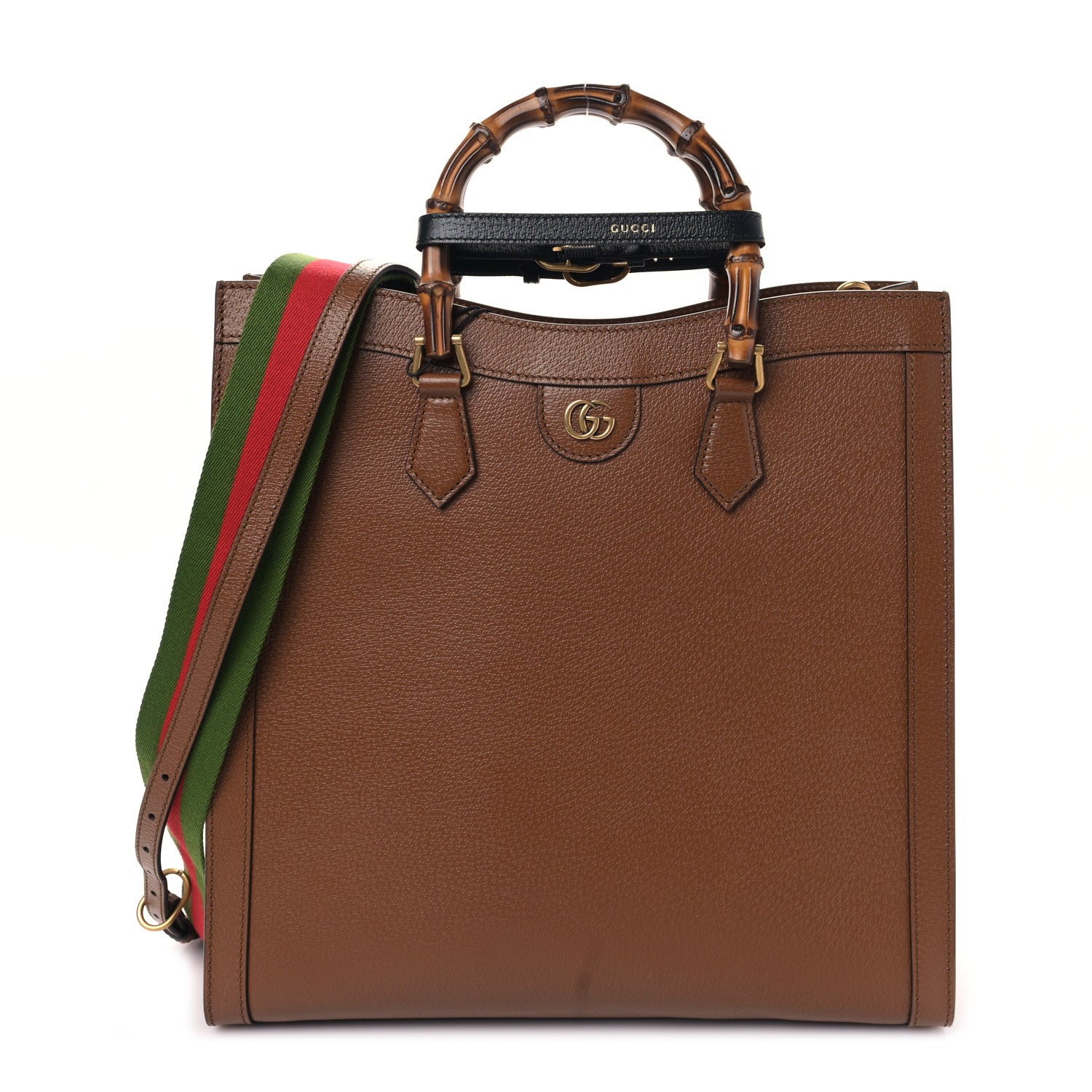 Gucci Wonka Grain Calfskin Large Diana Tote Bag Cuir Black 1 of 8