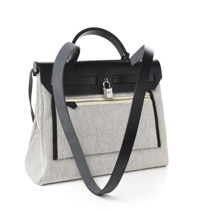 Hermes Vache Hunter Toile Pegase Pop Herbag Zip Retourne 31 PM Bleu Indigo 3 of 9