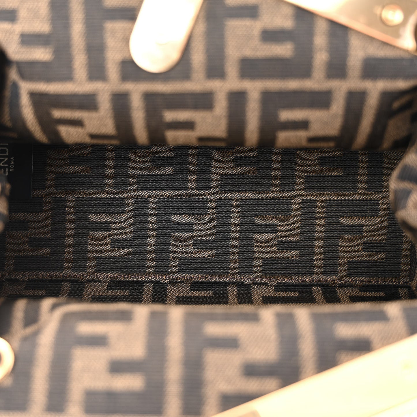 Raffia Nappa Macrame Small Fendi First Natural Sahara