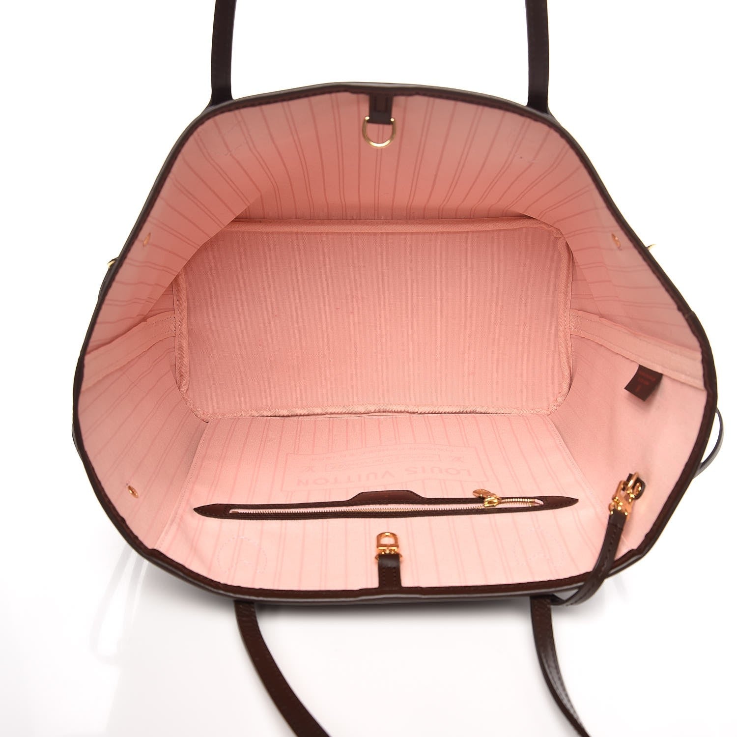 Louis Vuitton Damier Ebene Neo Neverfull MM Rose Ballerine 7 of 11