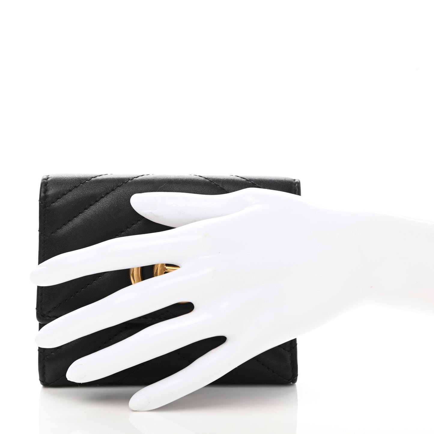 Calfskin Matelasse GG Marmont Wallet Black