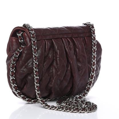 Chanel Washed Lambskin Quilted Medium Chain Around Messenger Dark Brown 3 of 12