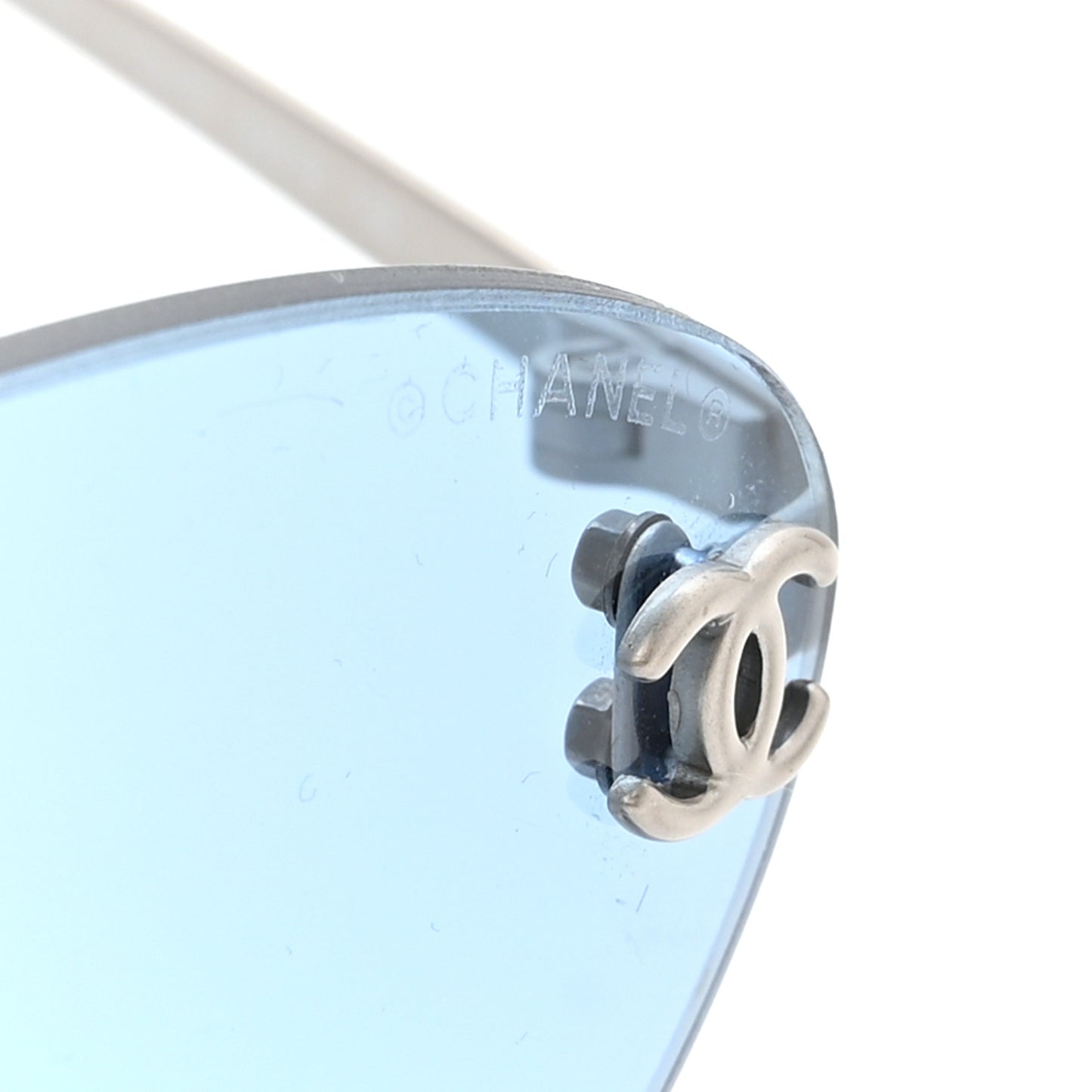 Metal CC Oval Sunglasses 4013 Blue