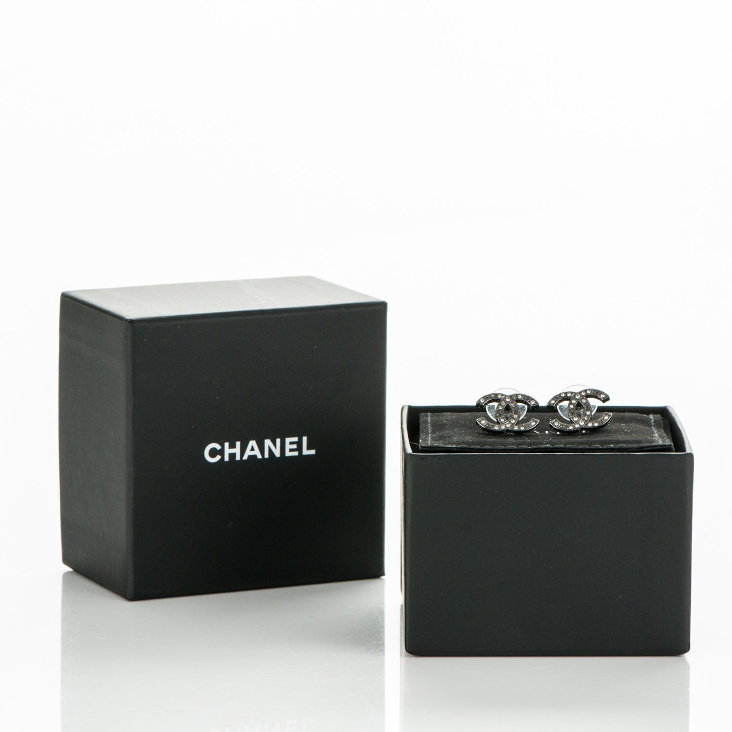 Ruthenium Crystal CC Earrings