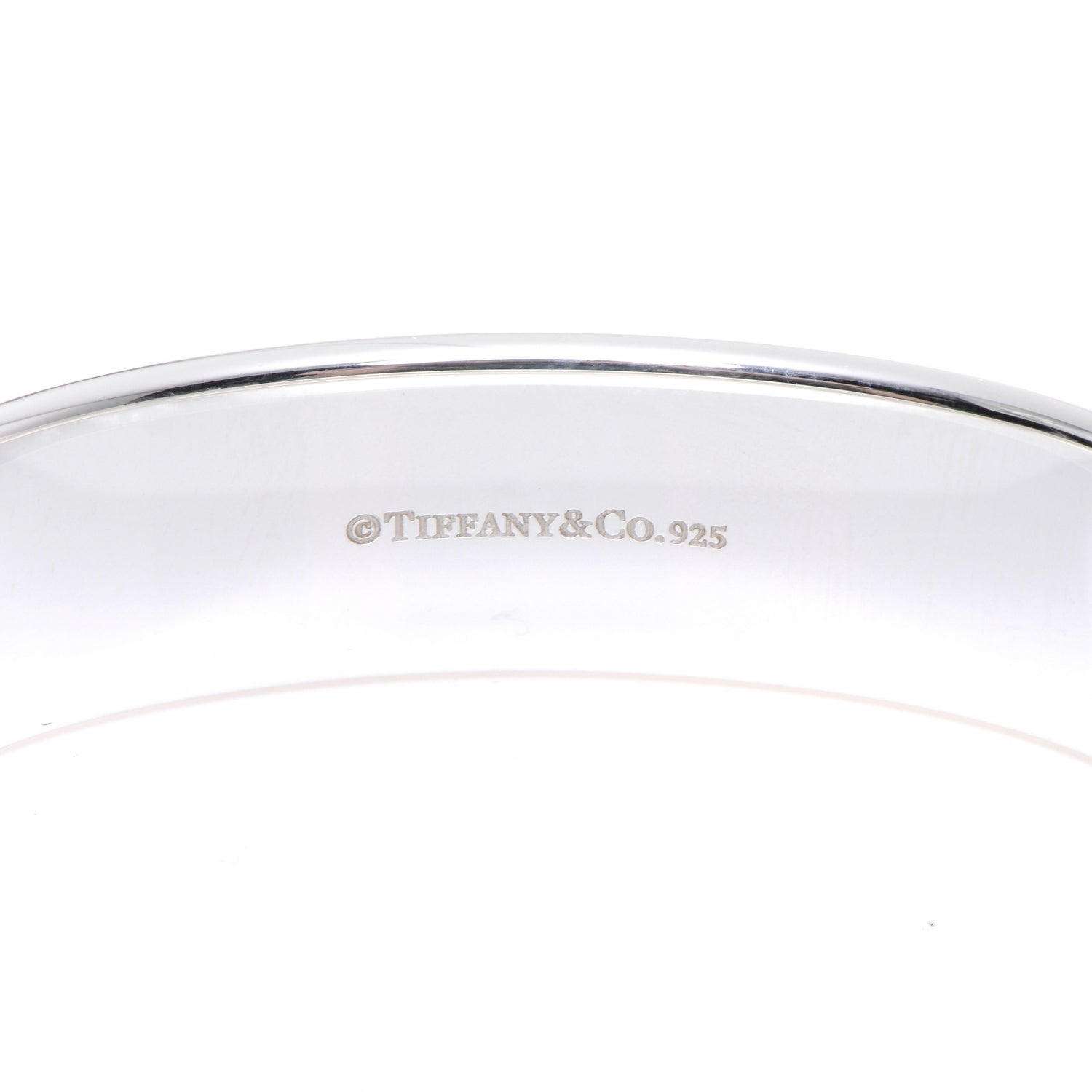 Tiffany Sterling Silver 1837 Cushion Bangle Bracelet 3 of 5
