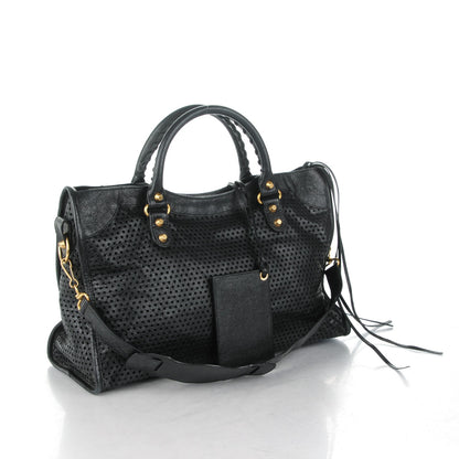 Balenciaga Agneau Perforated Dot City Black 3 of 7
