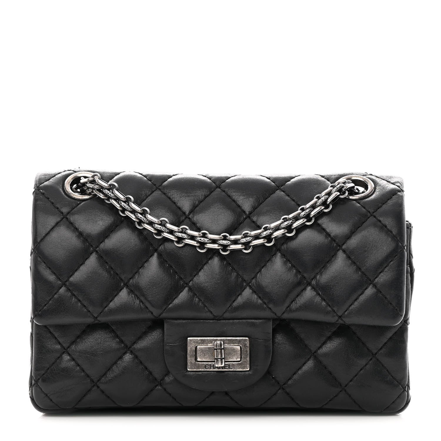 Chanel Iridescent Calfskin Quilted 2.55 Reissue 224 Flap Black 1 of 18