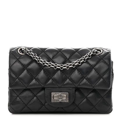 Chanel Iridescent Calfskin Quilted 2.55 Reissue 224 Flap Black 1 of 18