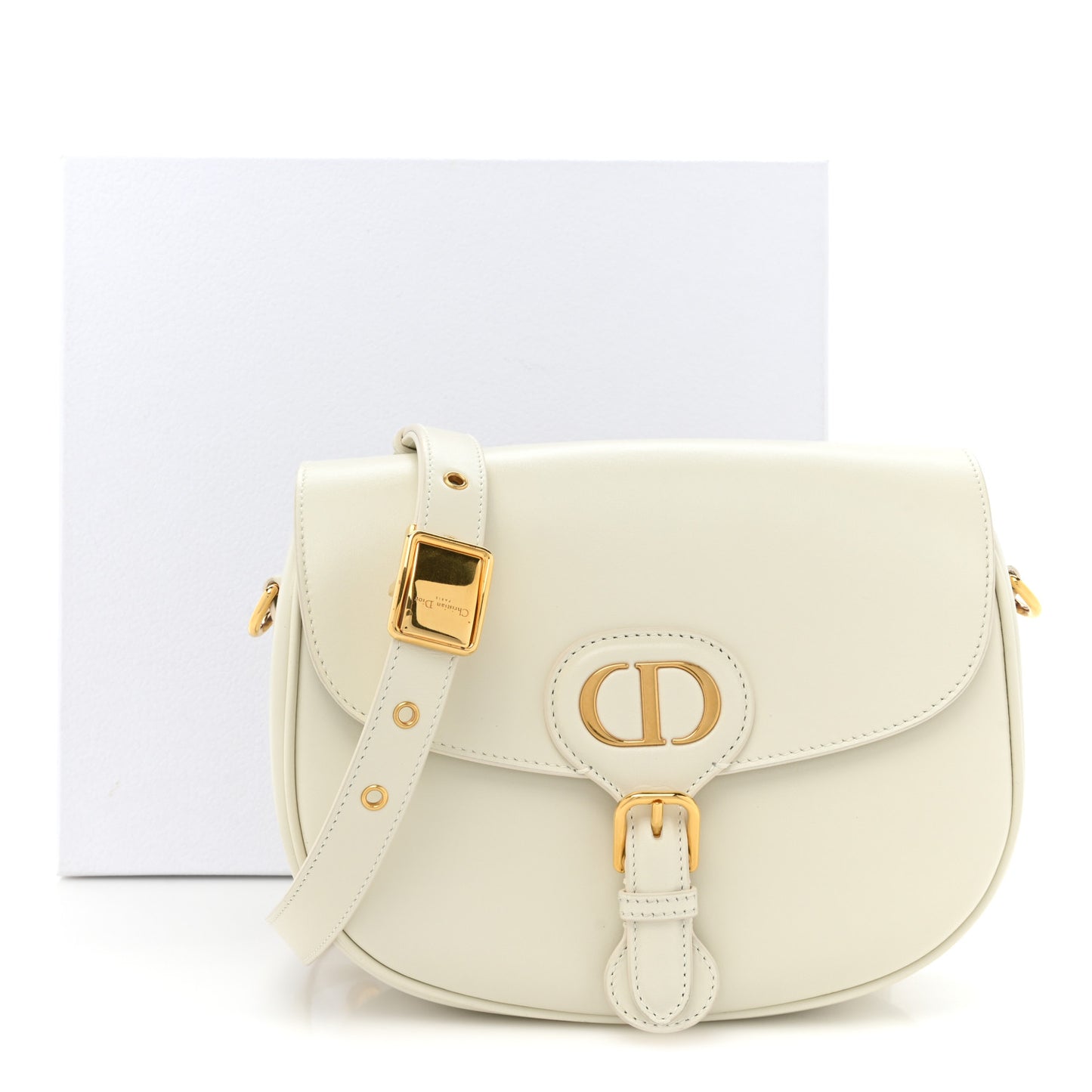Box Calfskin Medium Bobby Flap Latte